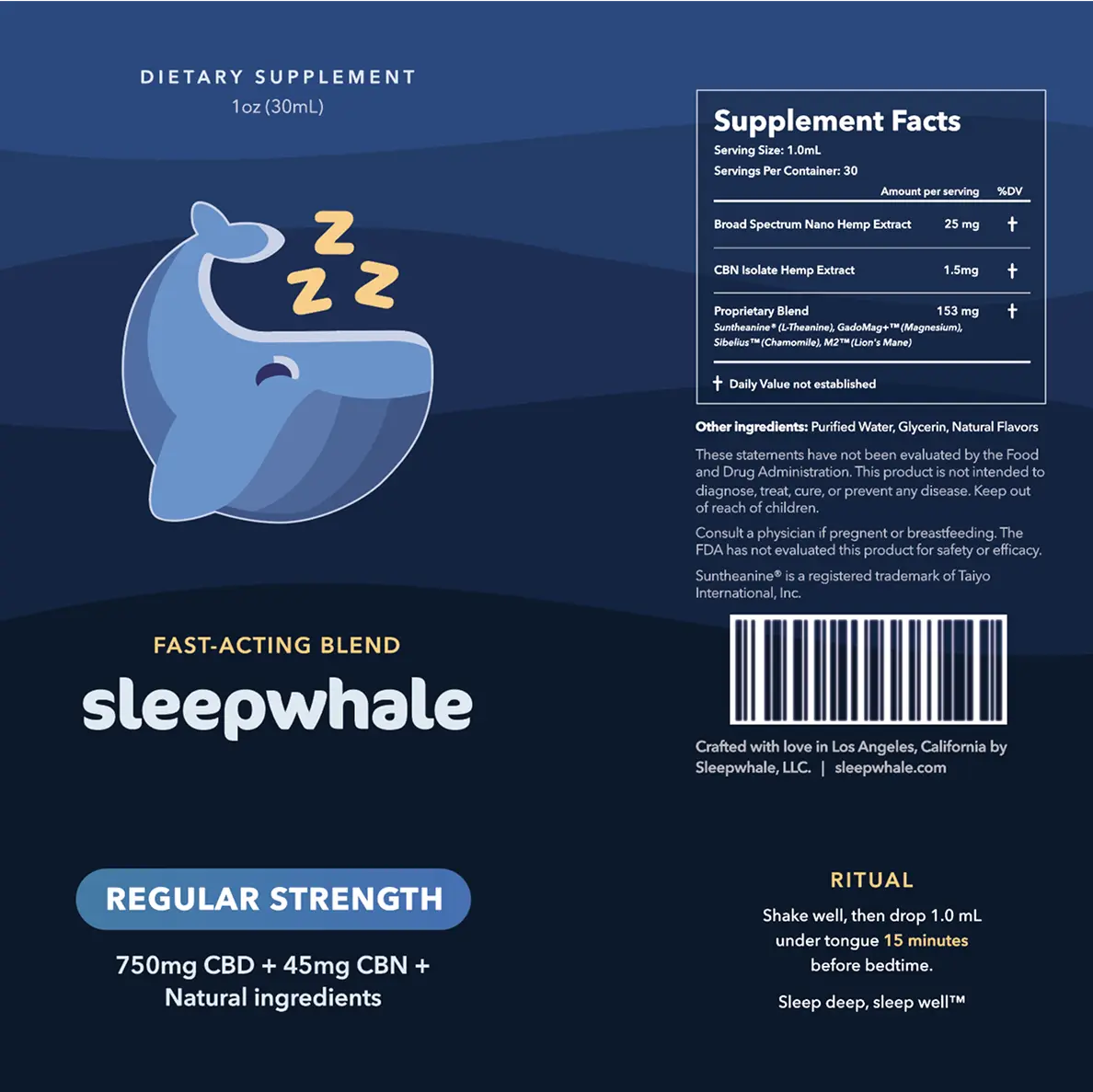 Natural Sleep Drops (Regular Strength)